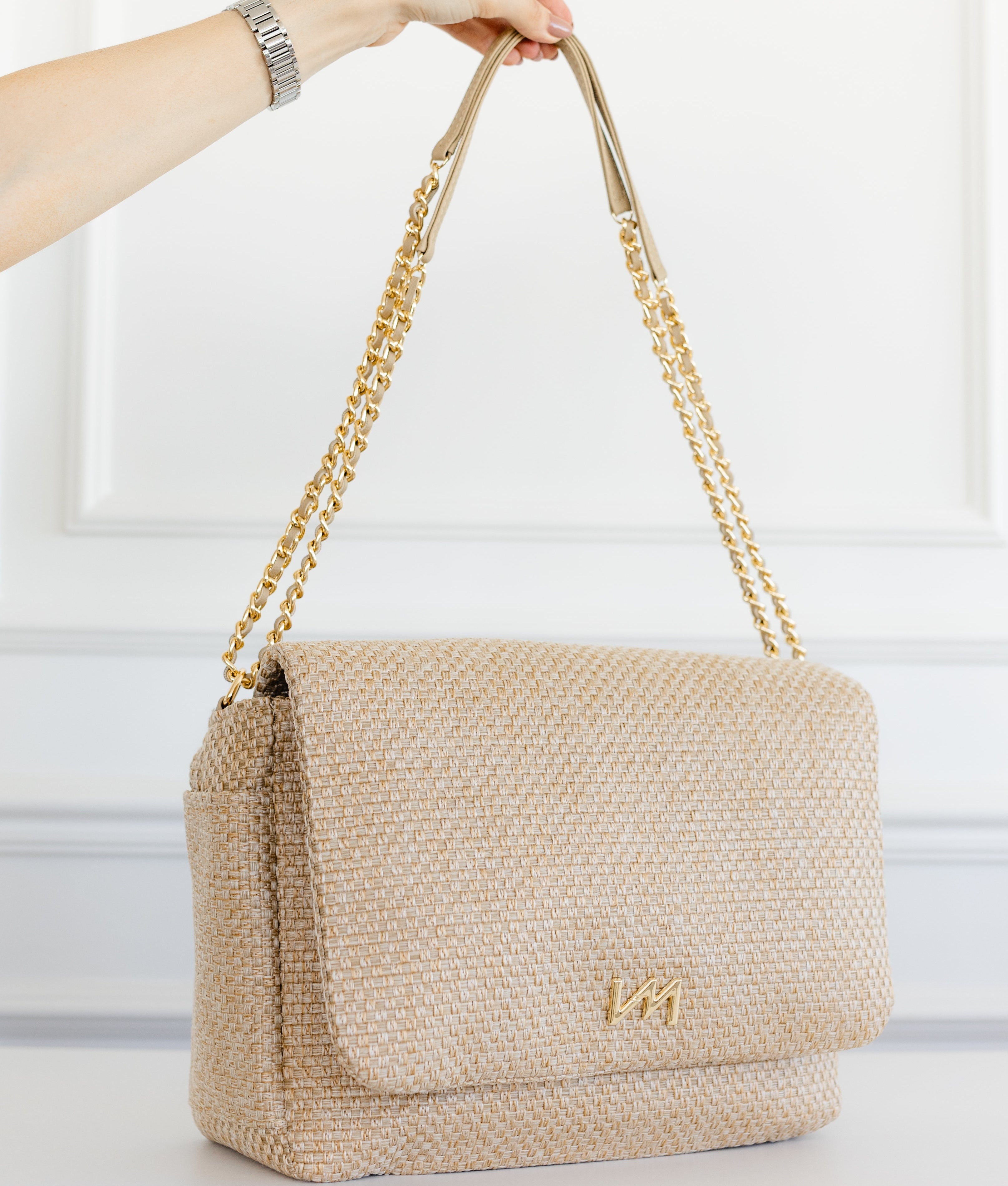 Bolso maternal Kate Trenzado Paja