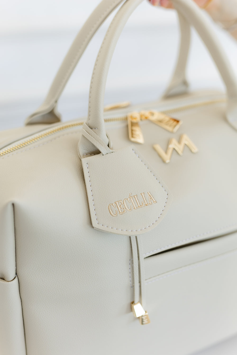 Colgante Ella Nombre Blanco Roto