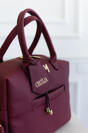 Colgante Ella Nombre Borgoña