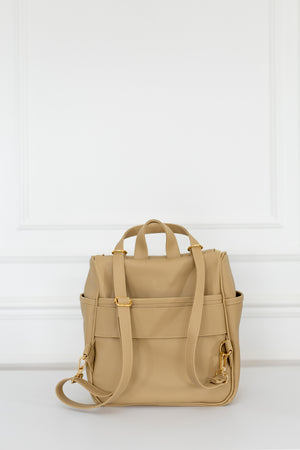 Kit Bolsos Maternidad Ella Beige - Maleta de ruedas, Bolso Madeleine, Mochila 2 en 1 y cambiador portátil.