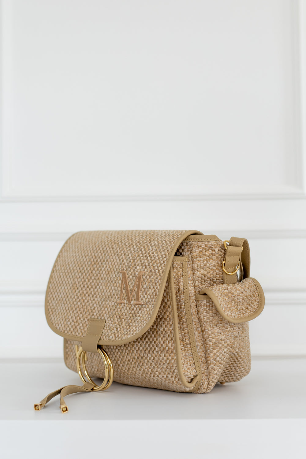 Bolso maternal Louise Mini Trenzado Paja