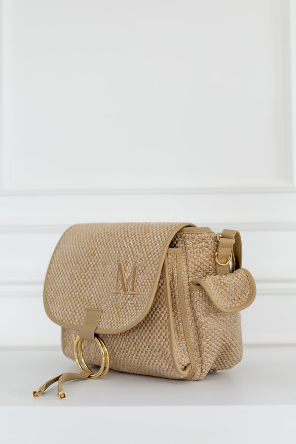 Bolsa maternidade Louise Mini Tressê Palha