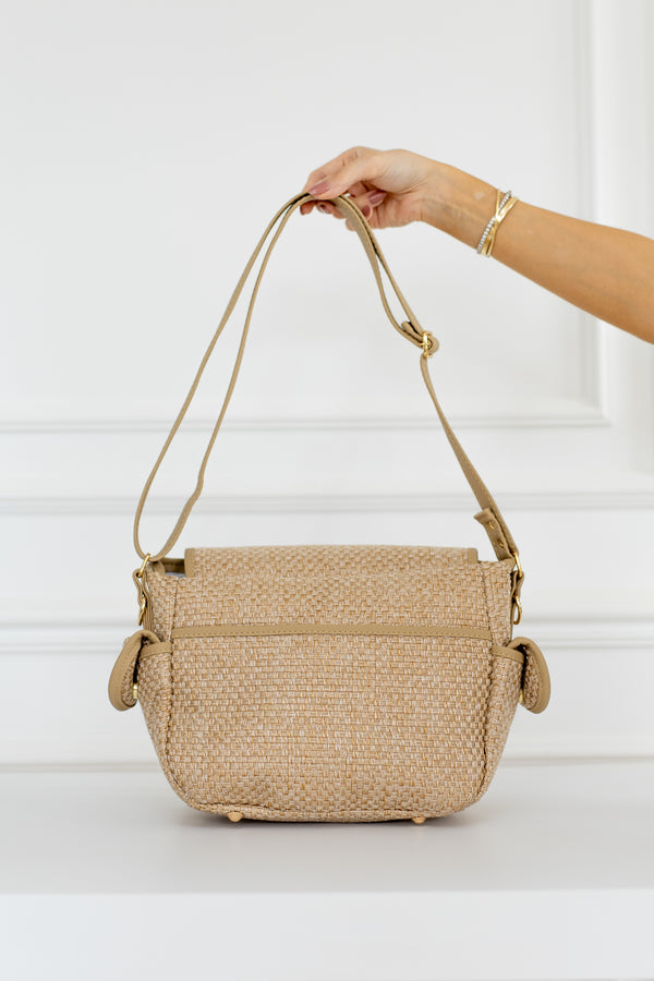 Bolsa maternidade Louise Mini Tressê Palha