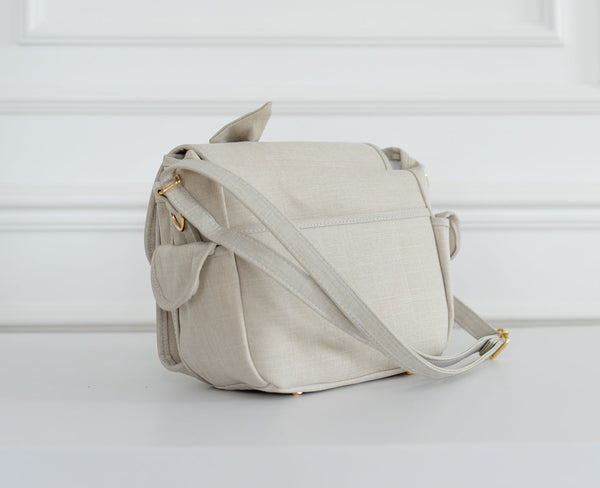 Bolsa maternidade Louise Mini Nós Linho Bege