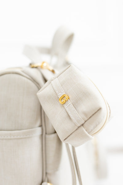 Portachupetes Ella Lino beige