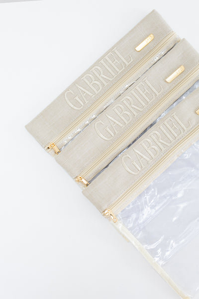 Set de organizadores Guarda Look lino beige