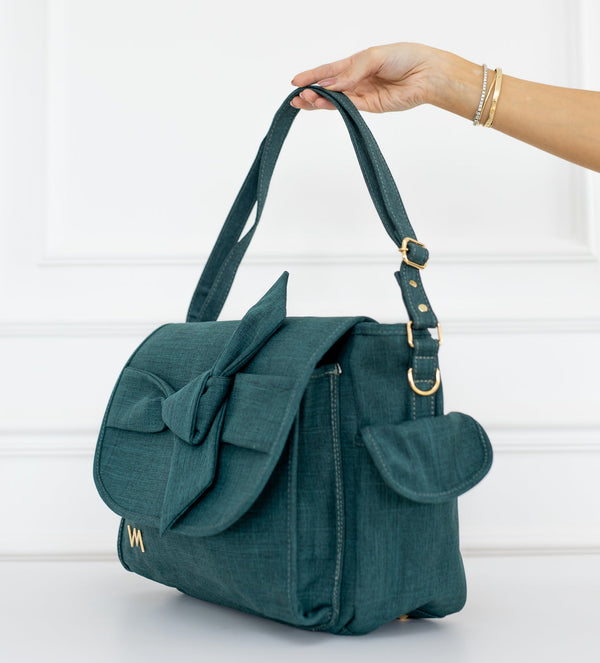 Bolso maternal Louise Nudos Verde