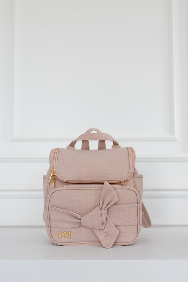 Set de Bolsos Maternidad Nós Rosé - Maleta con ruedas, Bolso Madeleine, Mochila 2 en 1 y Cambiador portátil.