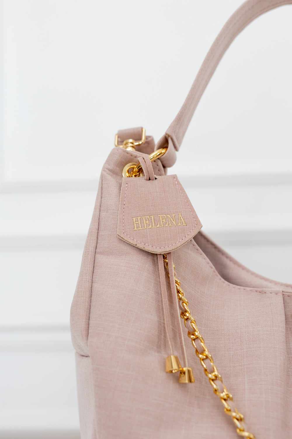 Colgante Ella Nombre Lino Rosé