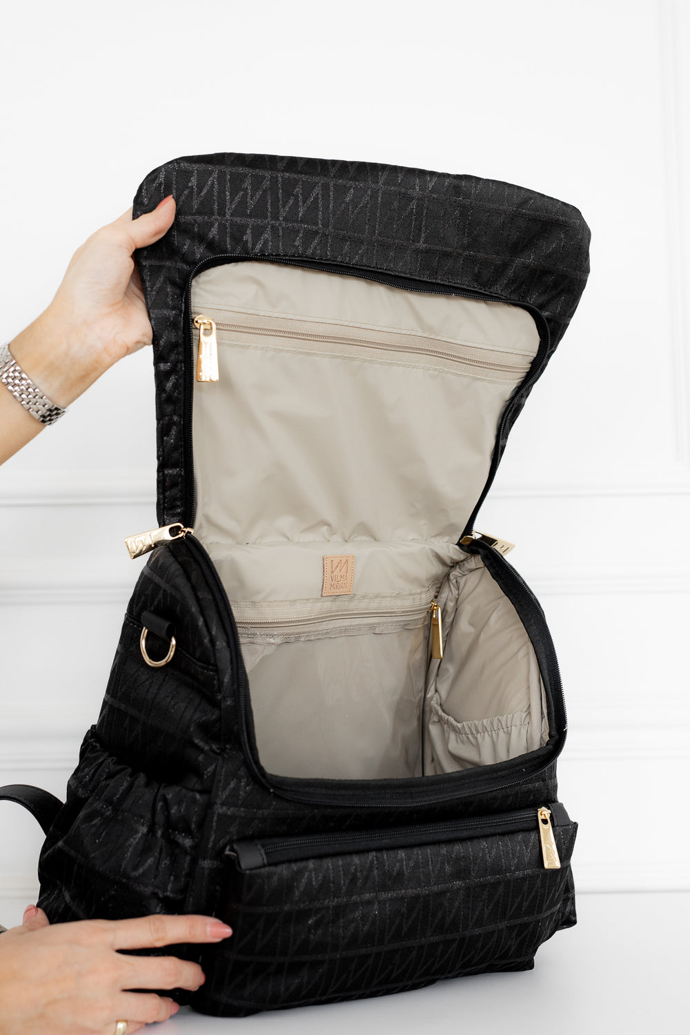 Mochila de maternidad Mummy Le Petit Beige