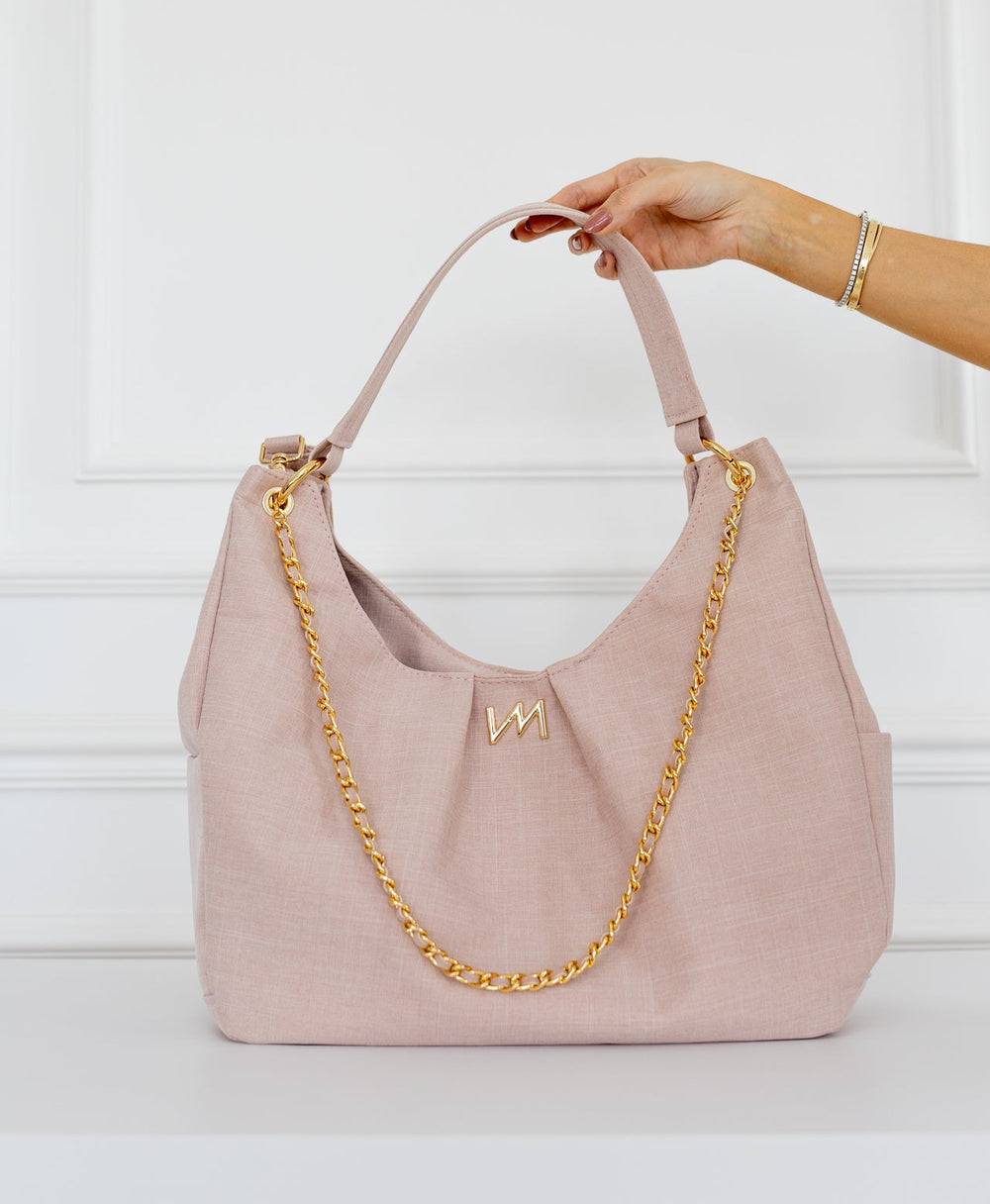 Bolso Maternal Madeleine lino Rosé