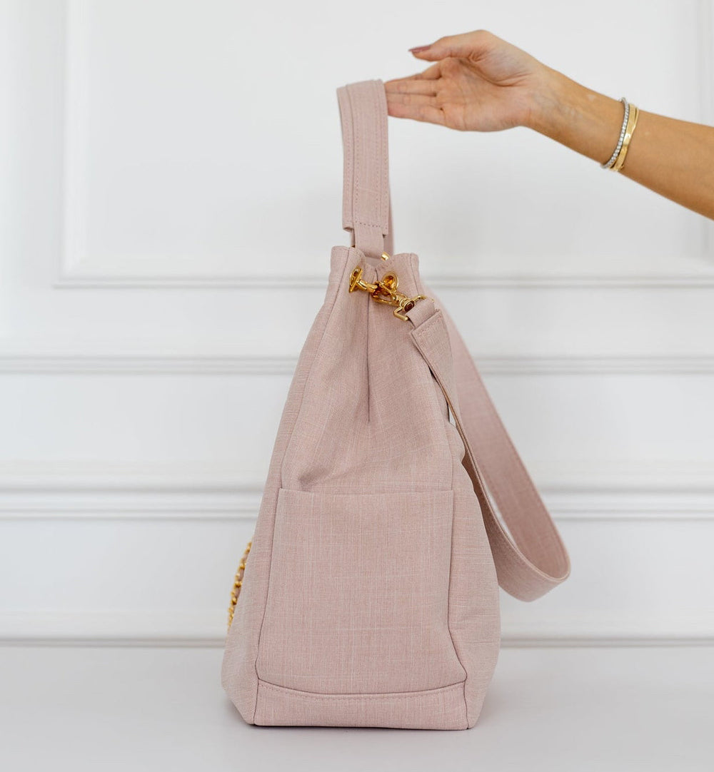 Bolso Maternal Madeleine lino Rosé