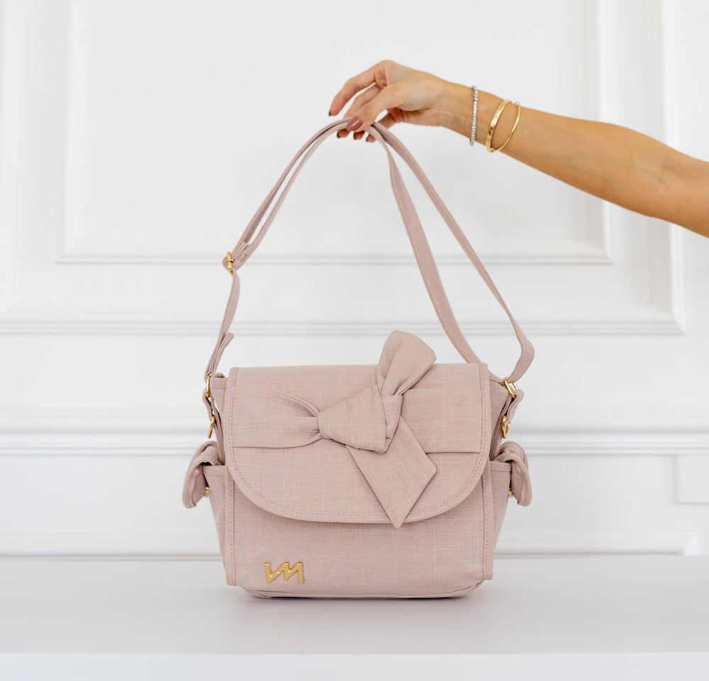 Bolsa de maternidad Louise Mini Nosotros Lino Rosé - Entrega inmediata