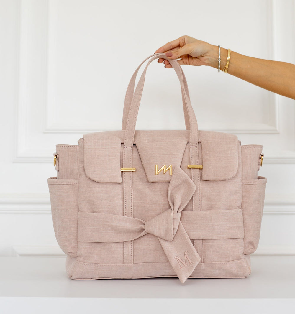 Bolso para pañales Cleo Lazos Rosé