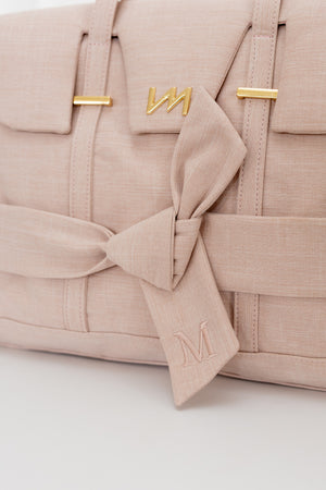 Bolso para pañales Cleo Lazos Rosé