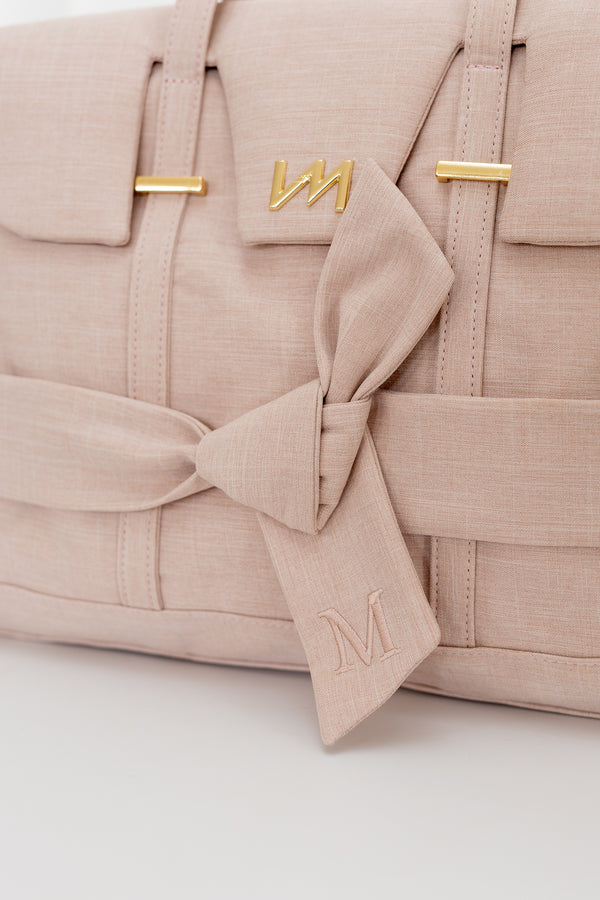 Kit Bolsas Maternidade Nós Rosé - Mala de rodinhas, Cleo, Louise Mini e Kit Porta Documentos