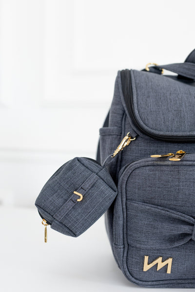 Portachupetes Ella Lino Negro