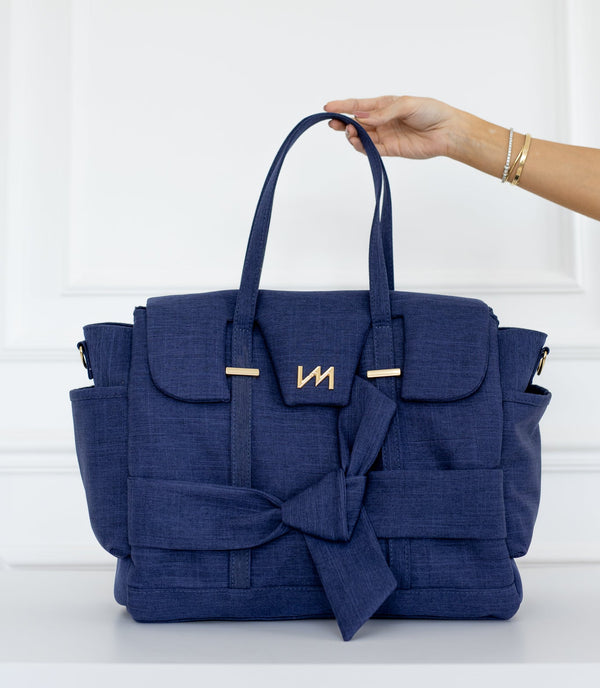 Bolsa de maternidad Cleo Nudos Marino