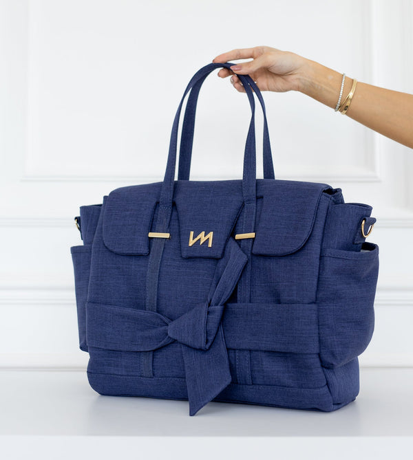 Bolsa de maternidad Cleo Nudos Marino
