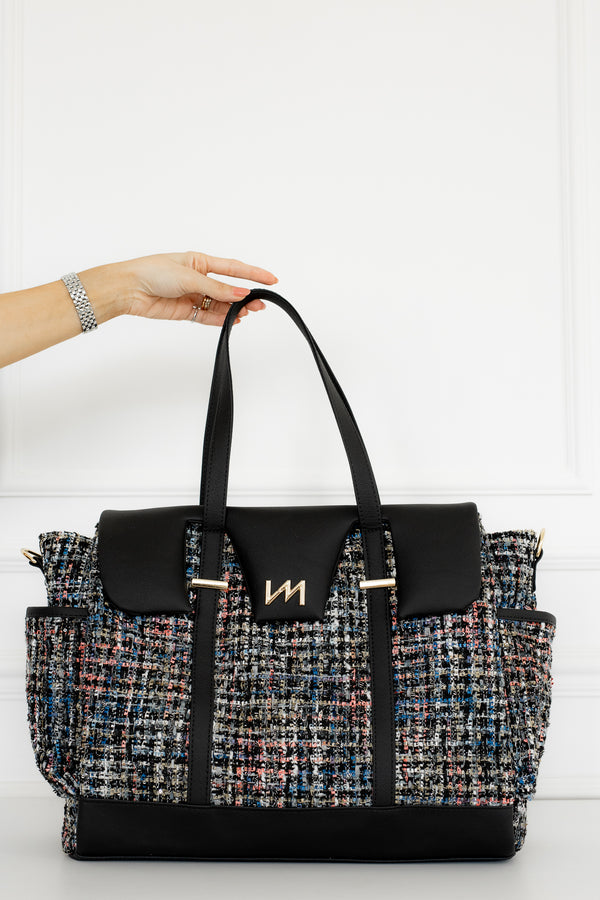 Bolsa Maternidade Cleo tweed preto
