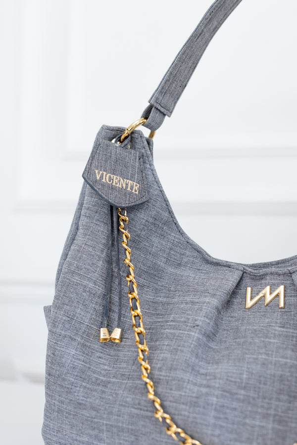 Bolso Maternal Madeleine Lino Gris