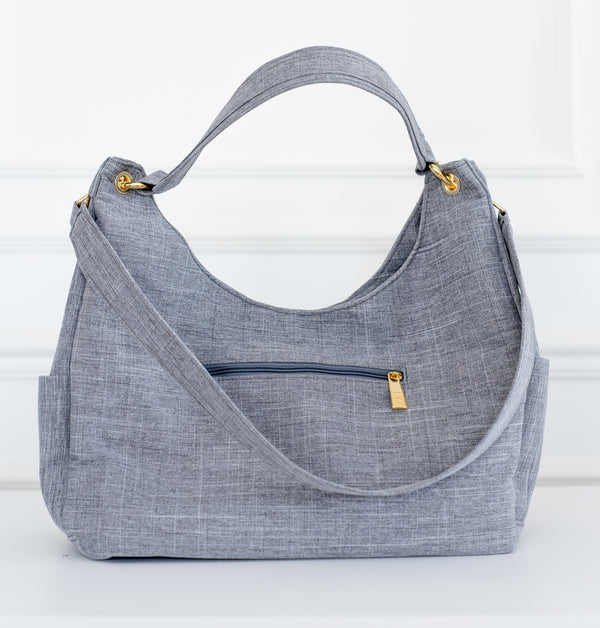 Bolso Maternal Madeleine Lino Gris