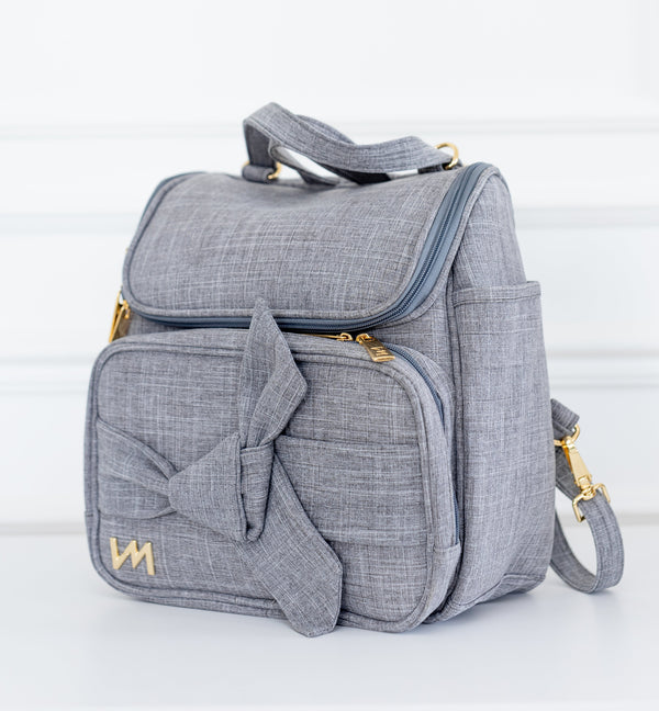 Mochila de maternidad 2 en 1 Nudos Gris