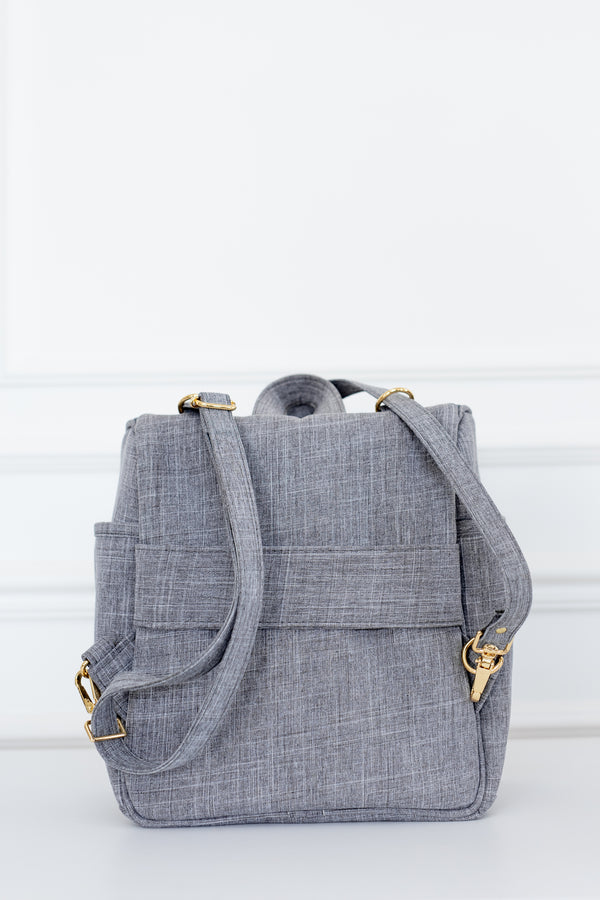 Mochila de maternidad 2 en 1 Nudos Gris - Entrega Inmediata