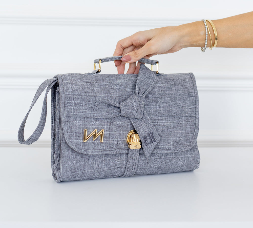 Cambiador Portátil Nudos Gris