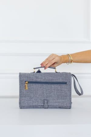 Kit de Bolsos de Maternidad Nudos Gris - Maleta de ruedas, Bolso Cleo, Nevera portátil térmica y Cambiador portátil