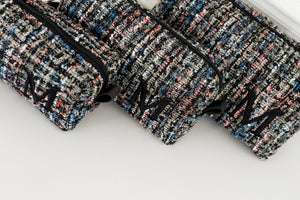 Kit Necessaire Tweed preto