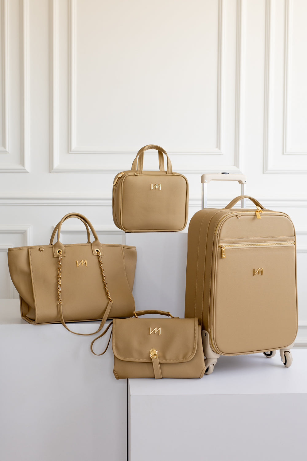 Kit de Bolsas de Maternidad Ella Beige -