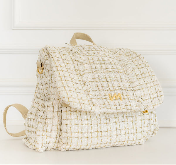 Kit Bolsas Maternidad Le Petit Beige - Maleta con ruedas, Bolso Madison y Bolso Madison Mini