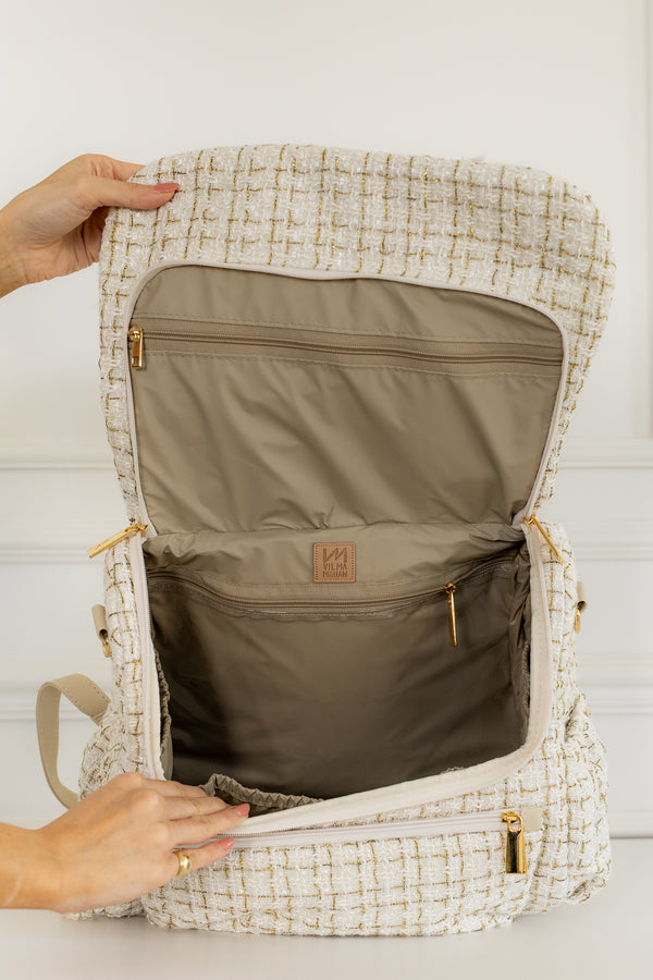 Mochila de maternidad Mummy Le Petit Beige