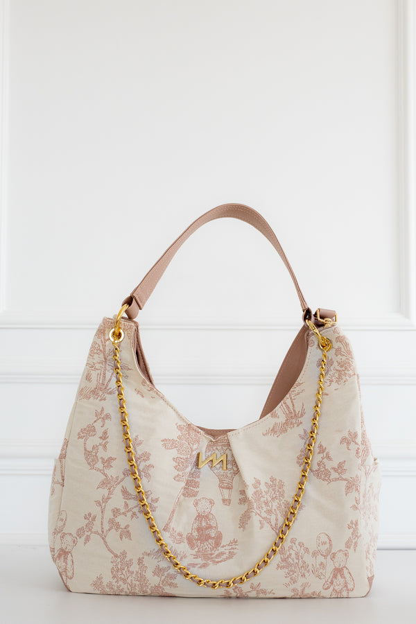 Kit Bolsas Maternidad Le Petit Beige - Maleta con ruedas, Bolso Madison y Bolso Madison Mini