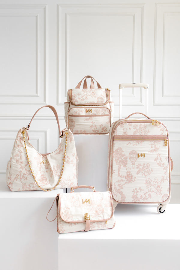 Kit Bolsas Maternidad Le Petit Beige - Maleta con ruedas, Bolso Madison y Bolso Madison Mini