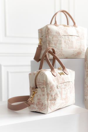 Kit Bolsas Maternidad Le Petit Beige - Maleta con ruedas, Bolso Madison y Bolso Madison Mini