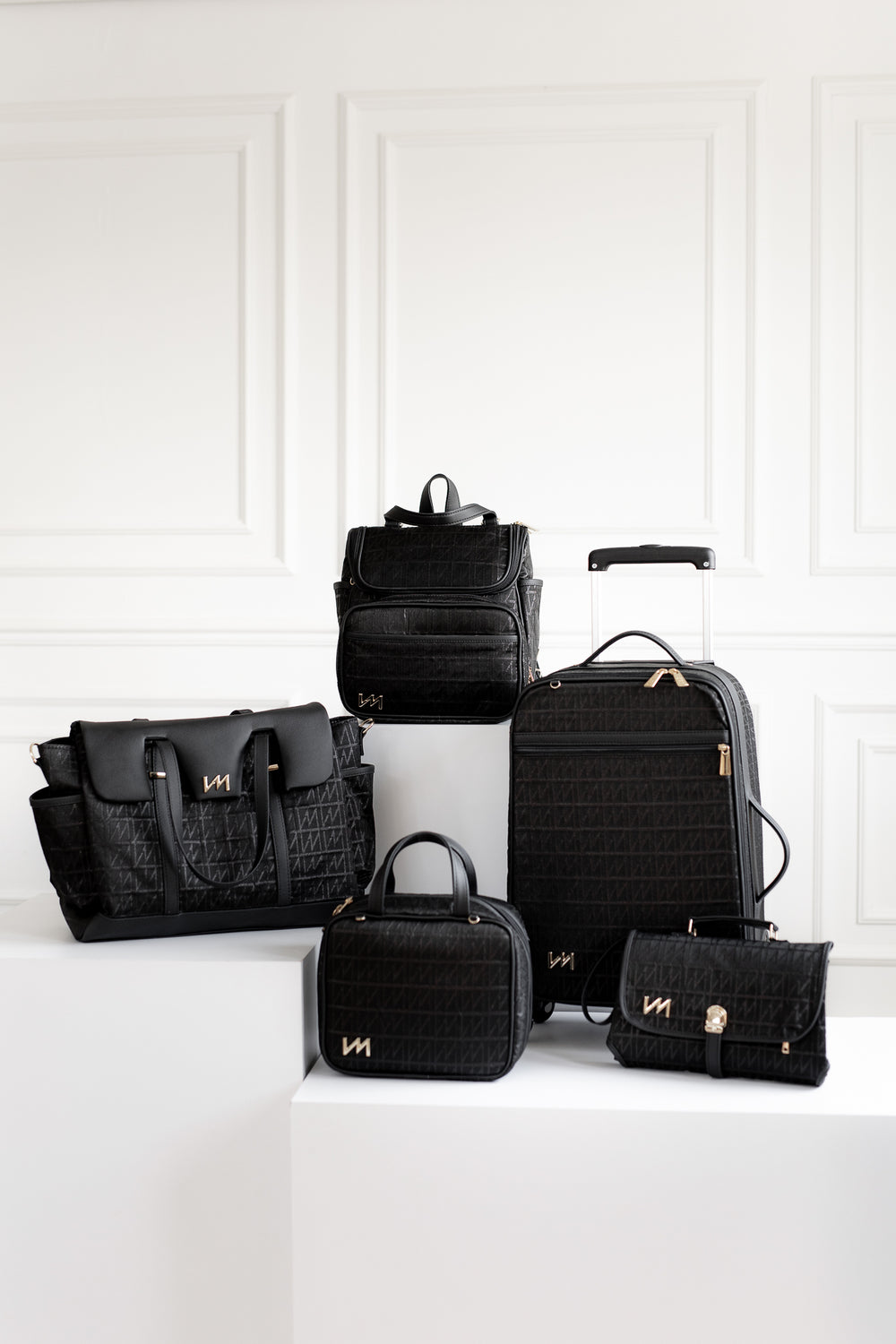 Kit Bolsas Maternidad Le Petit Beige - Maleta con ruedas, Bolso Madison y Bolso Madison Mini