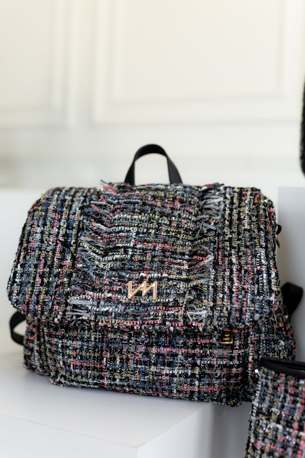 Mochila maternidade Mummy tweed preto