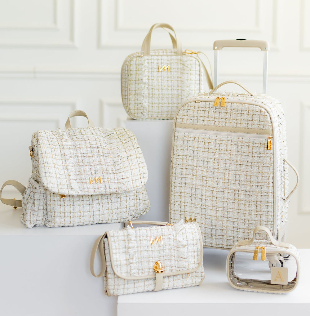 Kit Bolsas Maternidad Le Petit Beige - Maleta con ruedas, Bolso Madison y Bolso Madison Mini