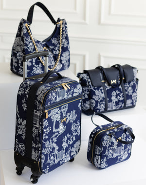 Set de bolsos de maternidad Le Petit Marino - Maleta con ruedas, Bolso Madeleine, Mochila 2 en 1, Bolsa térmica y bolso Cleo