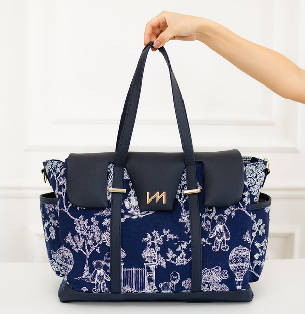 Set de bolsos de maternidad Le Petit Marino - Maleta con ruedas, Bolso Madeleine, Mochila 2 en 1, Bolsa térmica y bolso Cleo