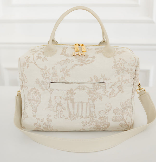 Kit Bolsas Maternidad Le Petit Beige - Maleta con ruedas, Bolso Madison y Bolso Madison Mini