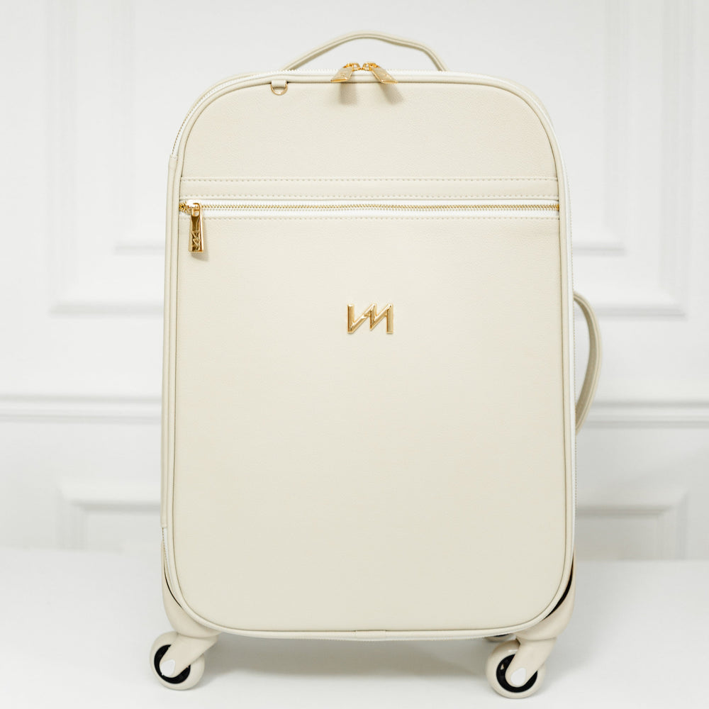 Maleta de maternidad con ruedas Ella Off White