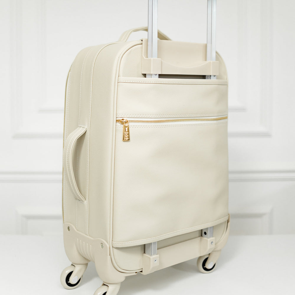 Maleta de maternidad con ruedas Ella Off White