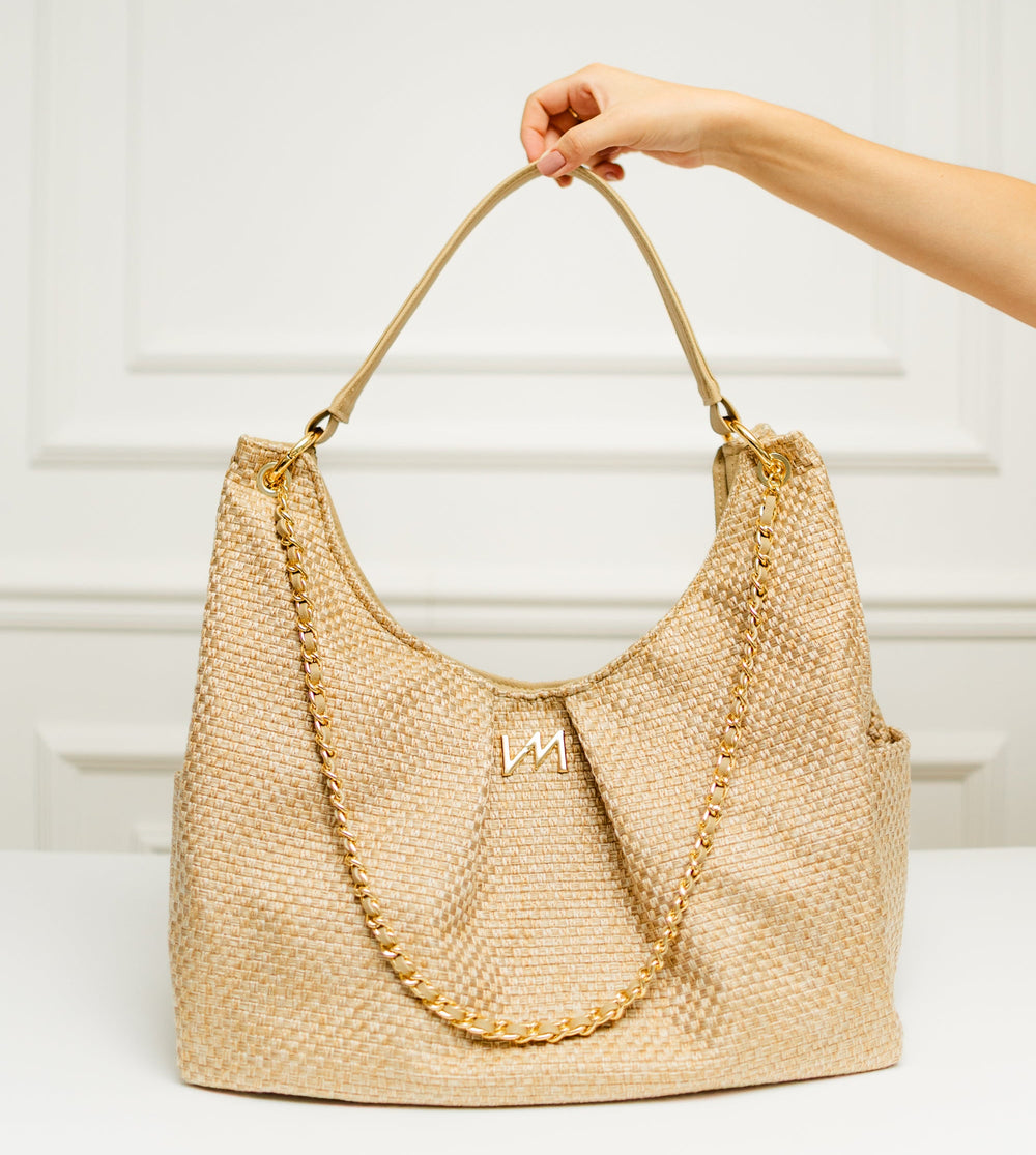 Bolso Maternal Madeleine Trenzado Paja