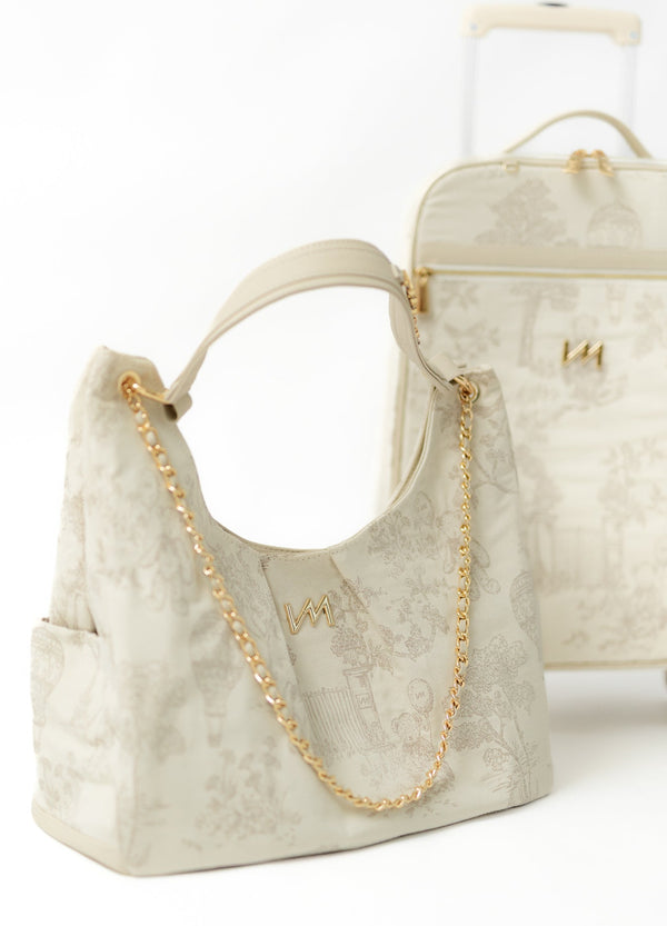 Kit Bolsas Maternidad Le Petit Beige - Maleta de ruedas y Bolso Madeleine