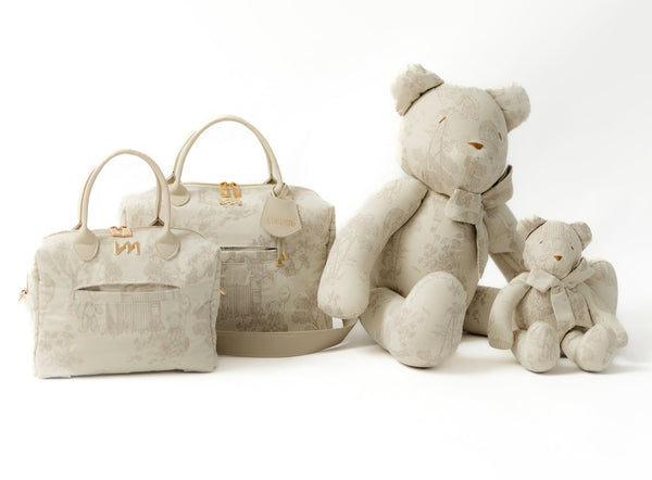 Kit Bolsas Maternidad Le Petit Beige - Maleta con ruedas, Bolso Madison y Bolso Madison Mini
