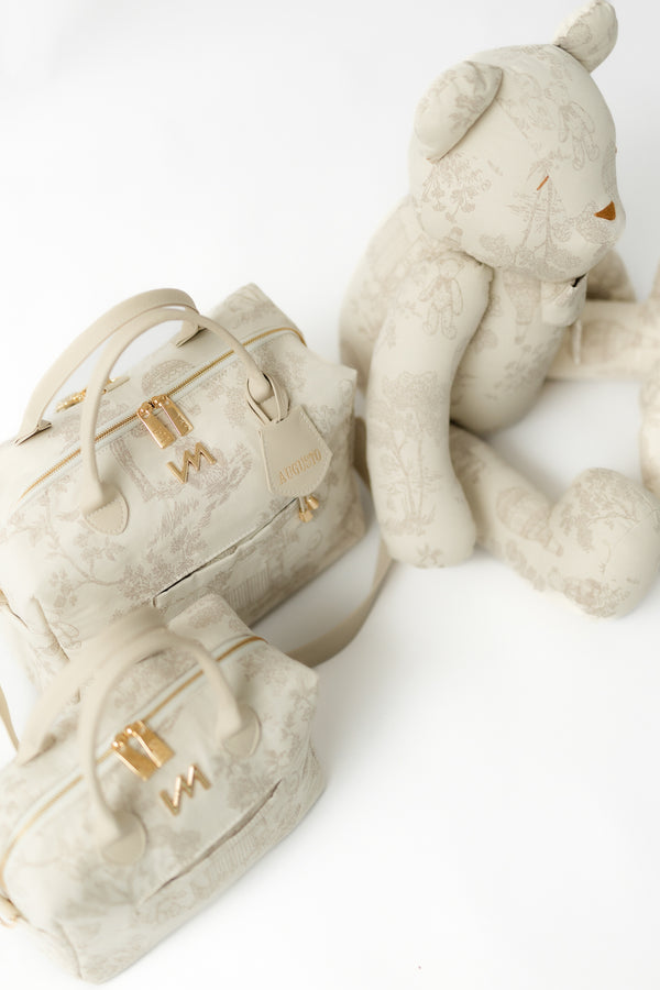 Kit Bolsas Maternidad Le Petit Beige - Maleta con ruedas, Bolso Madison y Bolso Madison Mini