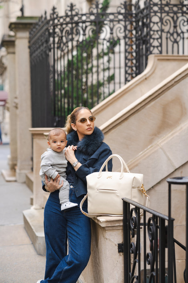 Bolsa Maternal Madison Ella Blanco Crudo